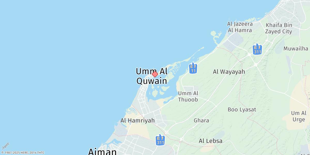 Map of Umm Al-qaiwain