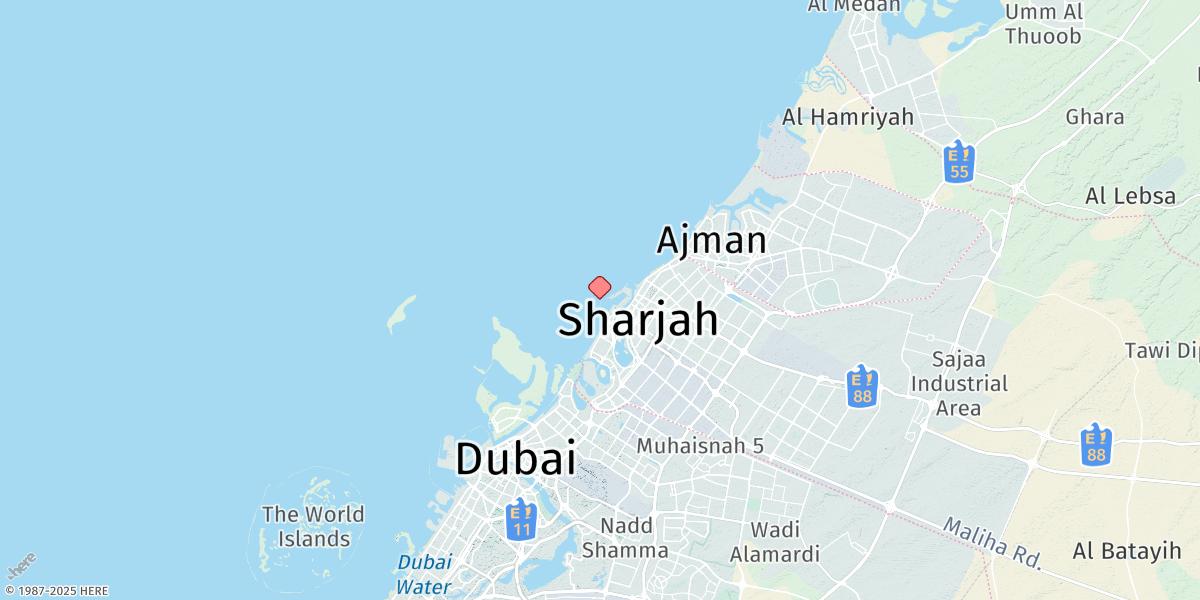 Map of Sharjah