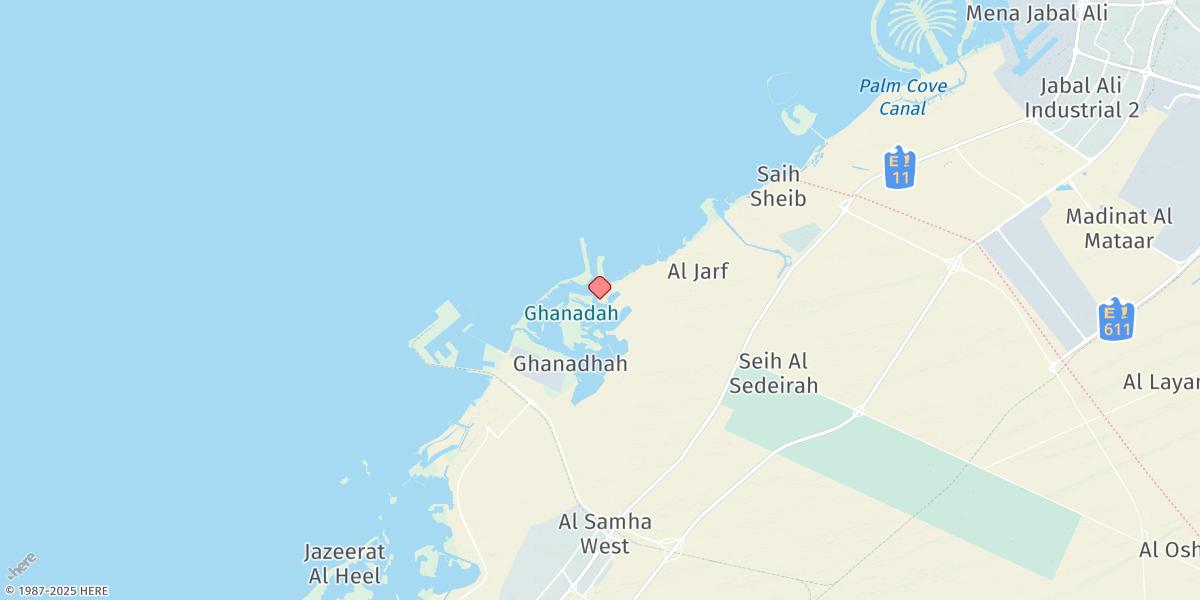 Map of Khawr Ghanadah