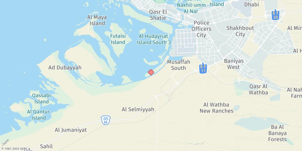 Map of New Musaffah Channel (Outer)
