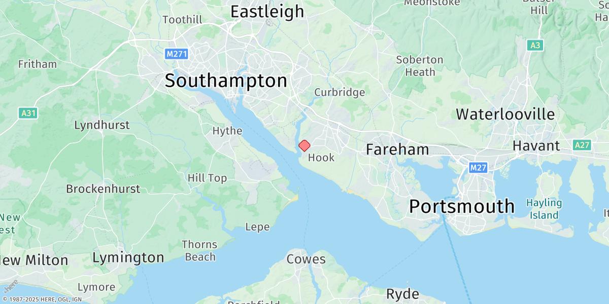 Map of Warsash
