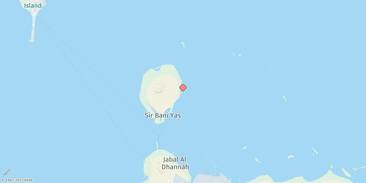 Map of Sir Bani Yas
