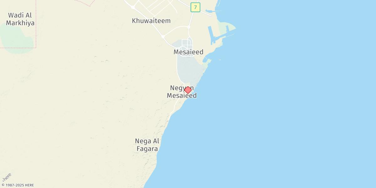 Map of Mesaieed (Musay'Id)