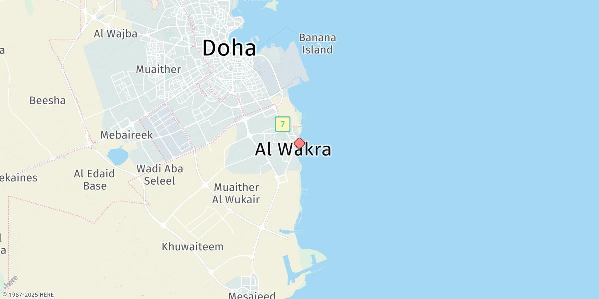 Map of Al Wakrah