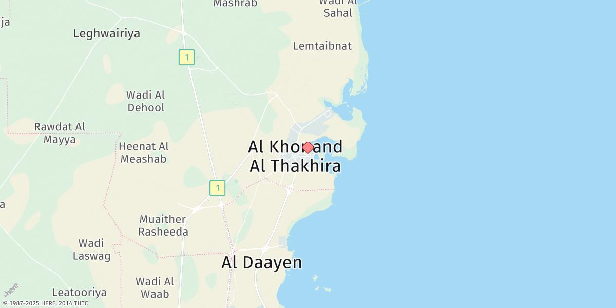Map of Khawr Shaqiq