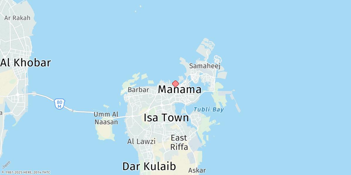Map of Mina Al Manama