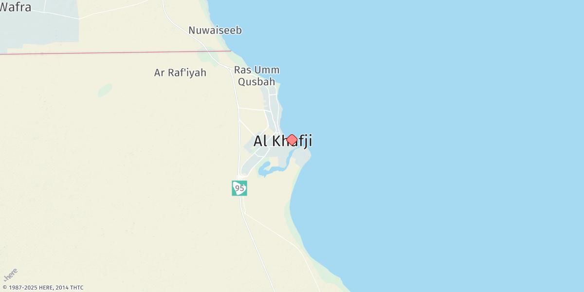 Map of Ras Al Khafji