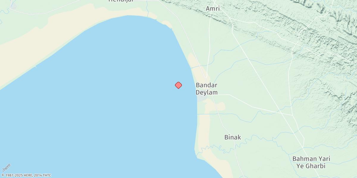 Map of Bandar Deylam