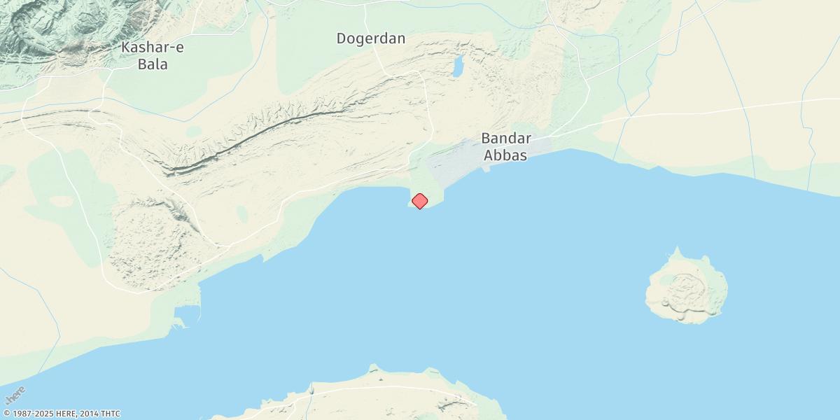 Map of Bandar-e Shahid Bahonar