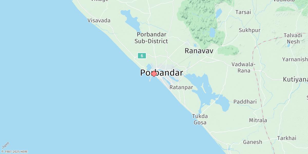 Map of Porbandar