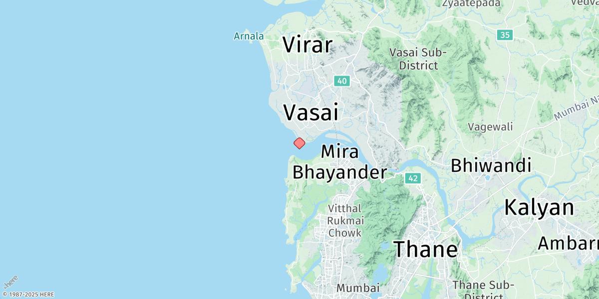 Map of Vasai (Bassein)