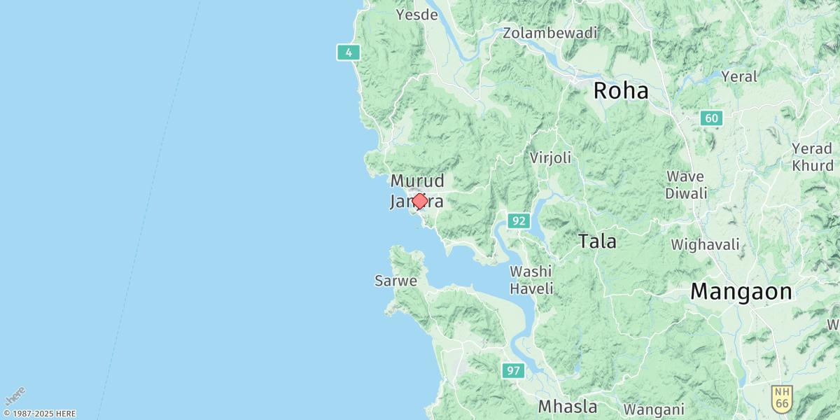 Map of Murud-janjira Harbour