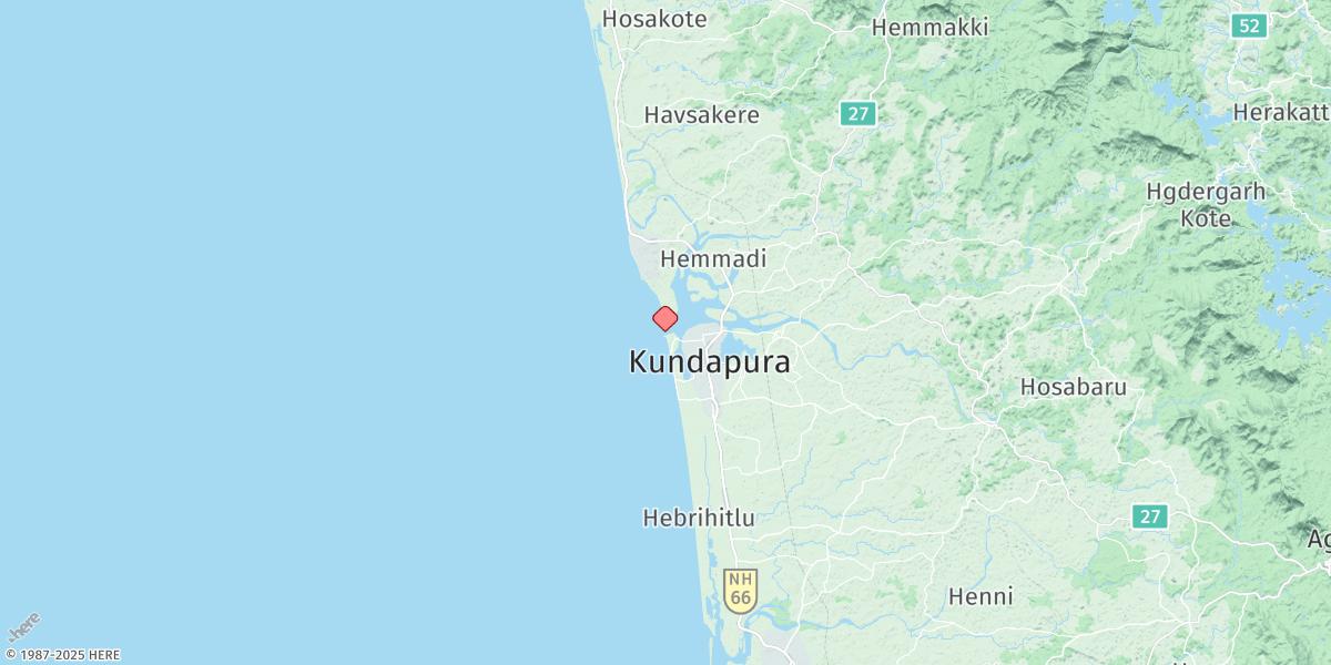 Map of Coondapoor