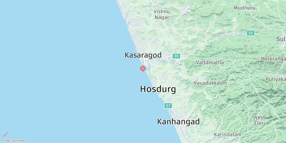 Map of Kasaragod