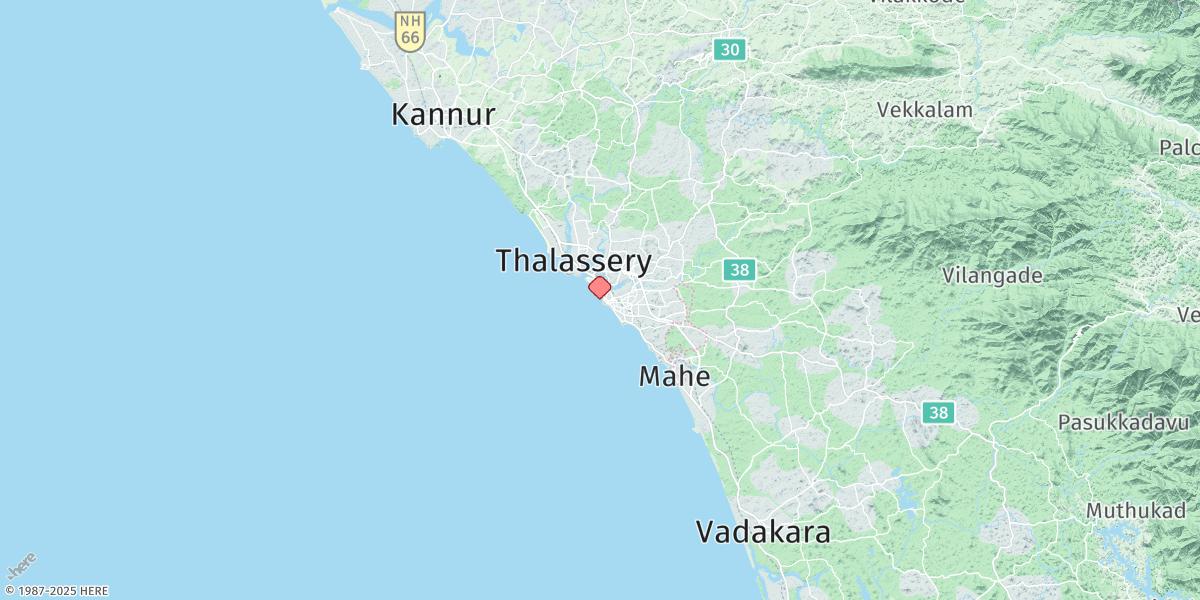 Map of Tellicherry