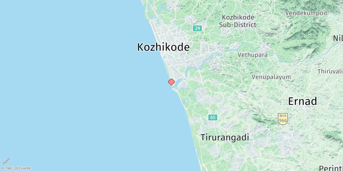 Map of Beypore