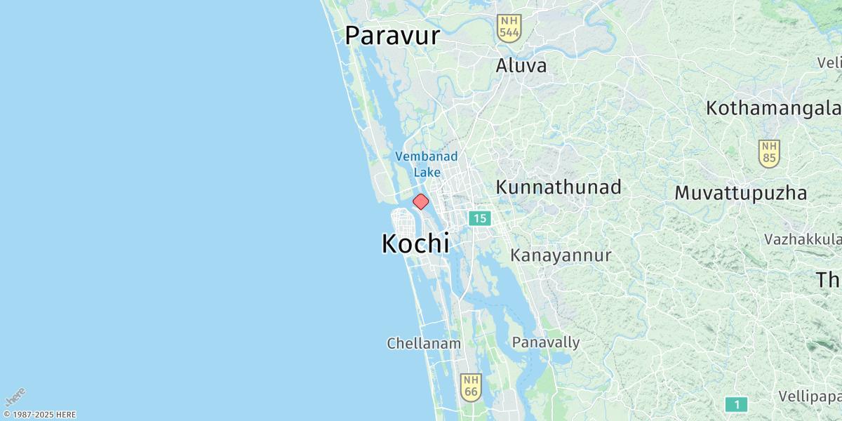 Map of Kochi (Cochin)