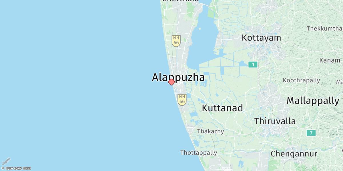 Map of Alleppey