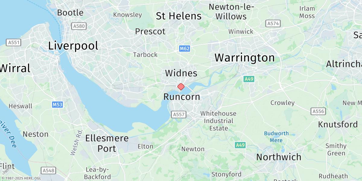 Map of Widnes