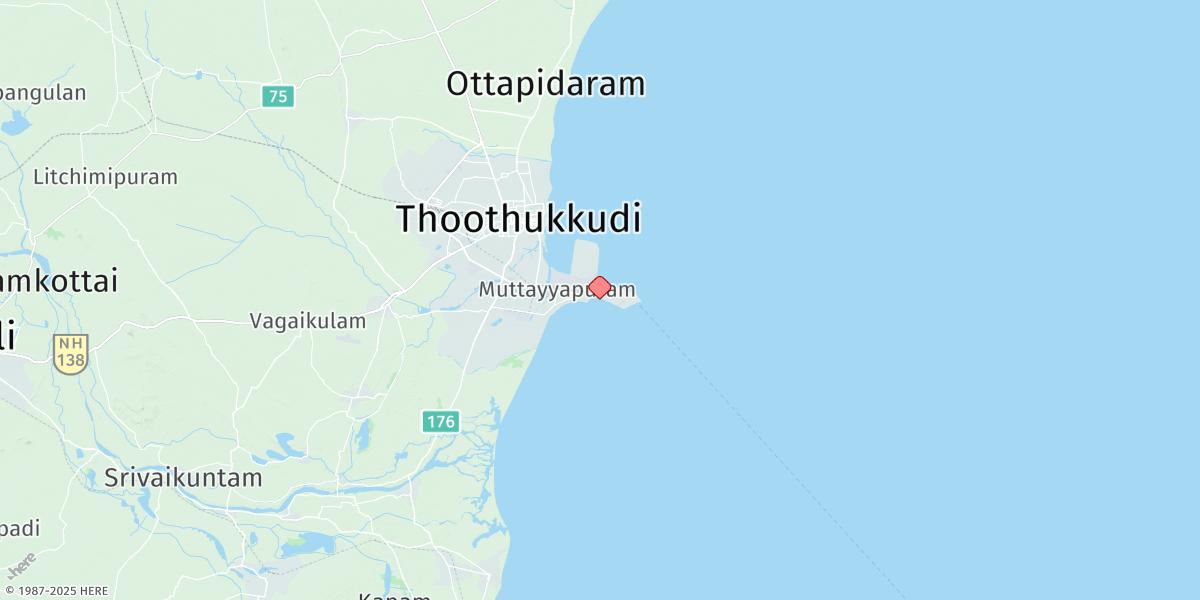 Map of Tuticorin