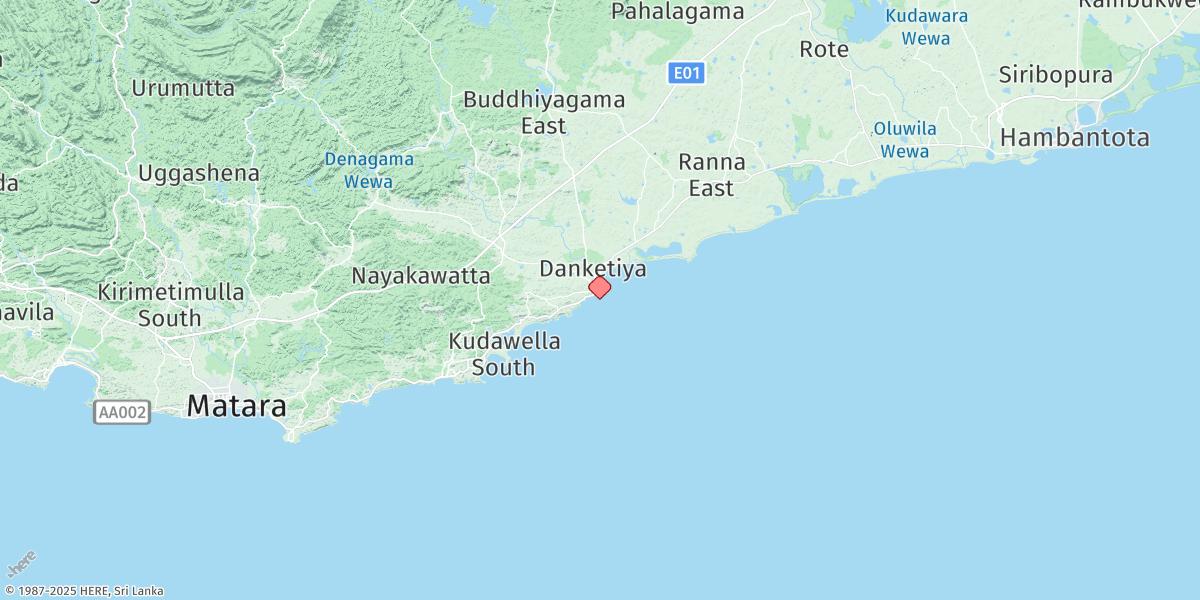 Map of Tangalle