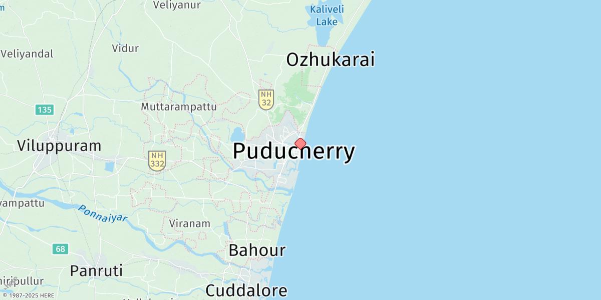 Map of Pondicherry