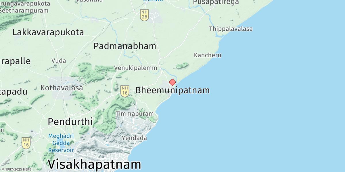 Map of Bhimunipatnam