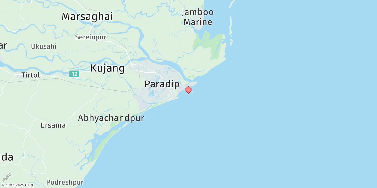 Map of Paradip