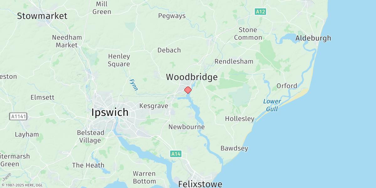 Map of Woodbridge