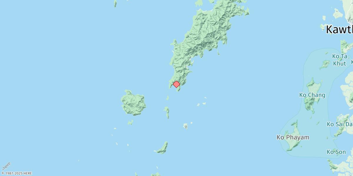Map of Za Det Gyi Island (South Bay)