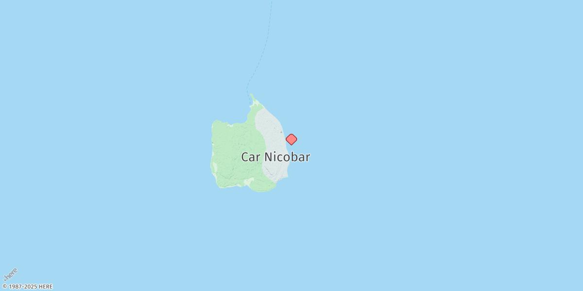 Map of Car Nicobar