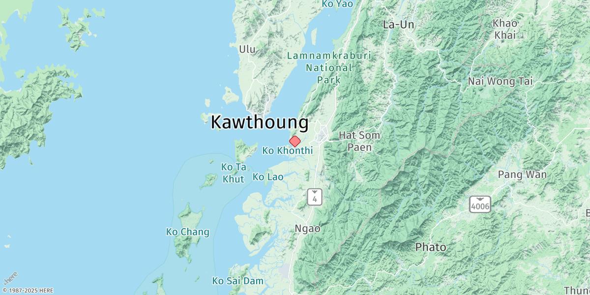 Map of Pak Nam Ranong