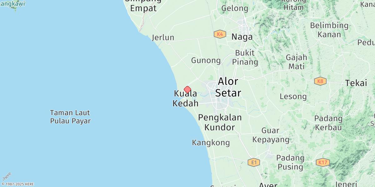 Map of Sungai Kedah