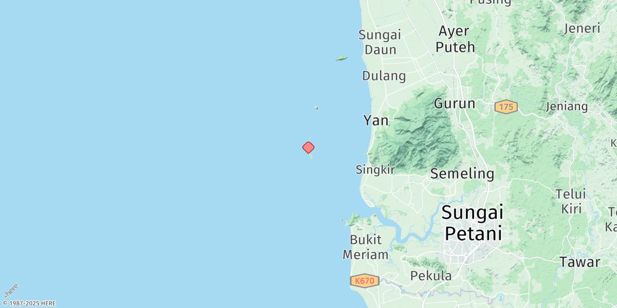 Map of Pulau Bidan