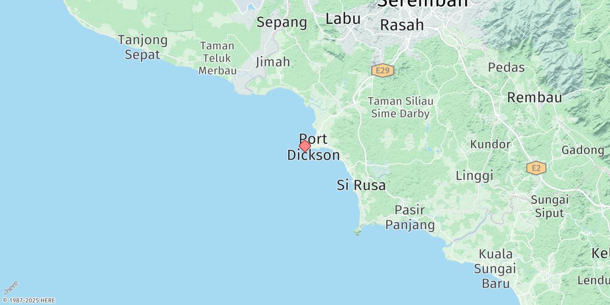 Map of Port Dickson