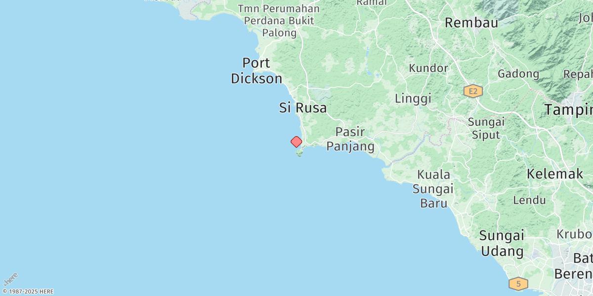 Map of Cape Rachado