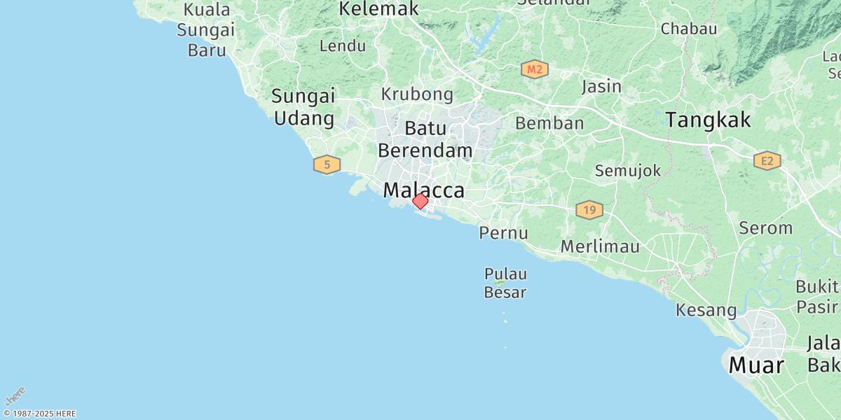 Map of Melaka