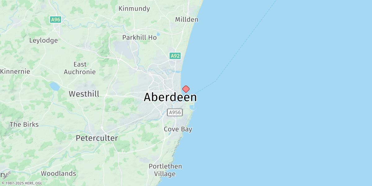 Map of Aberdeen