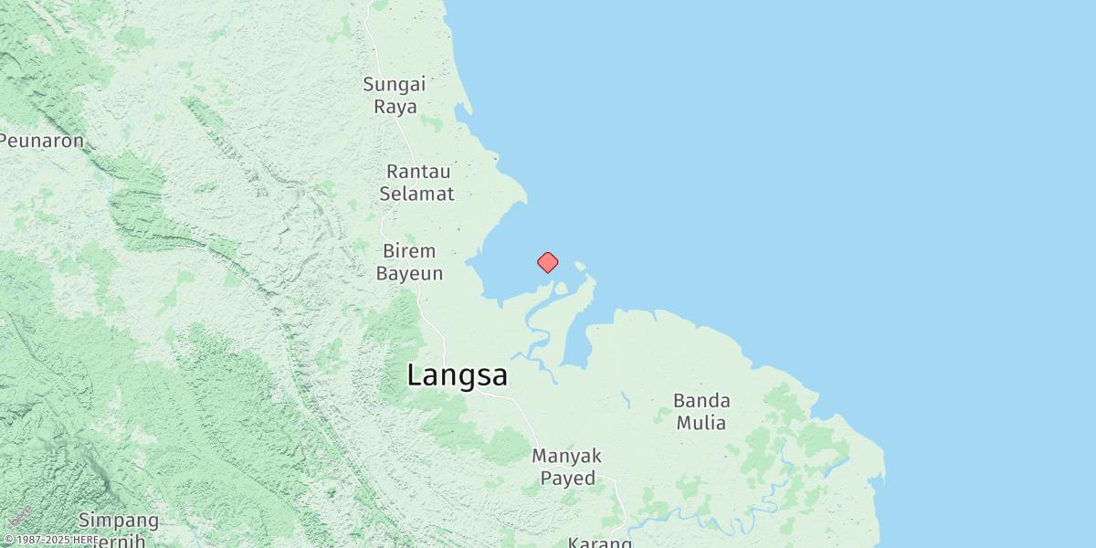 Map of Teluk Langsa