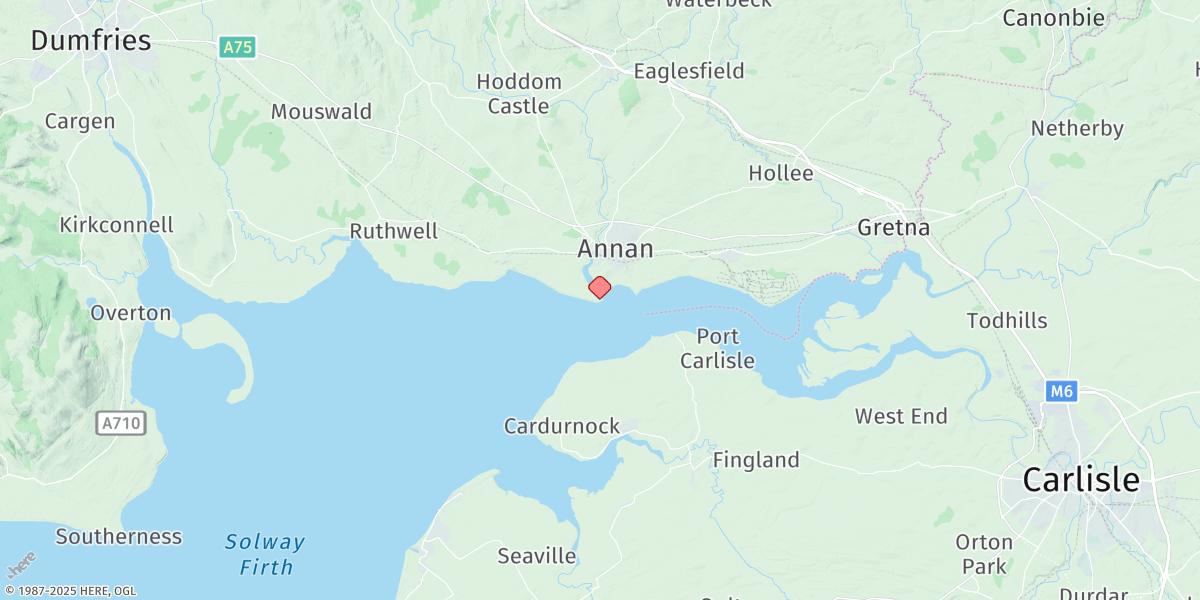 Map of Annan Waterfoot