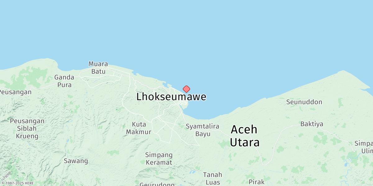 Map of Lhokseumawe