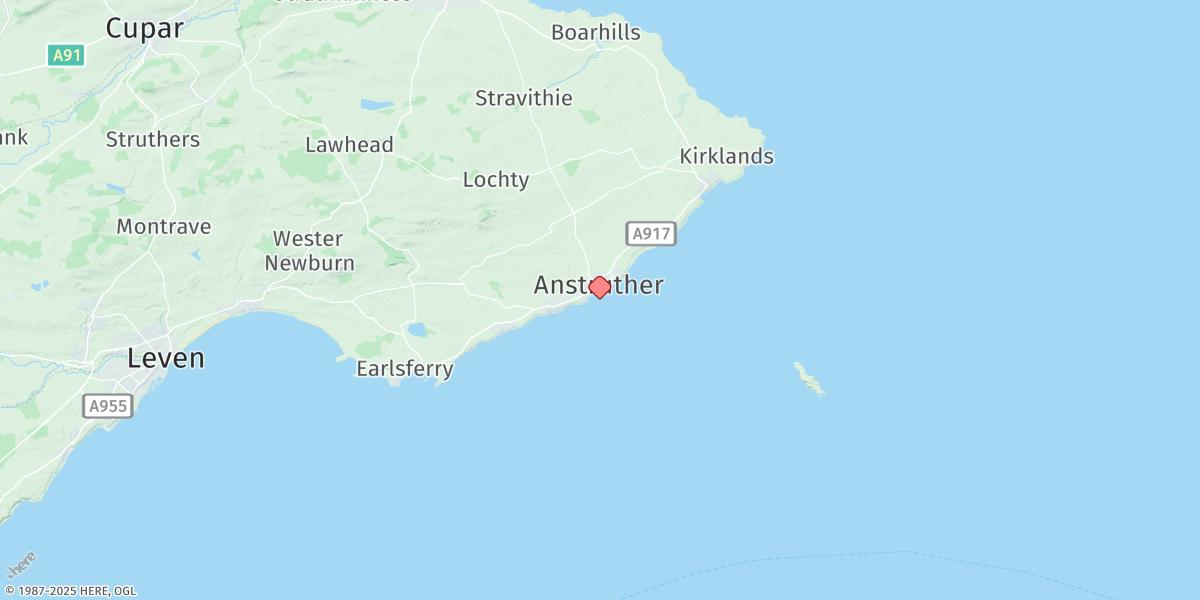 Map of Anstruther Easter