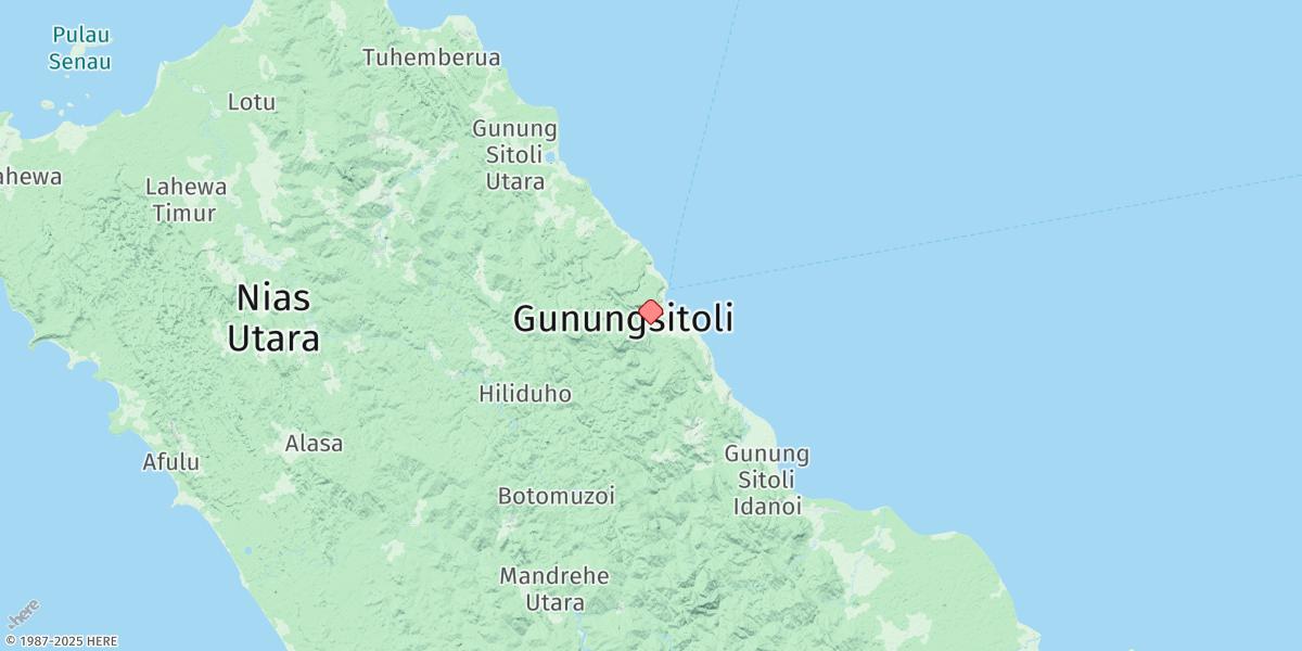 Map of Gunungsitoli