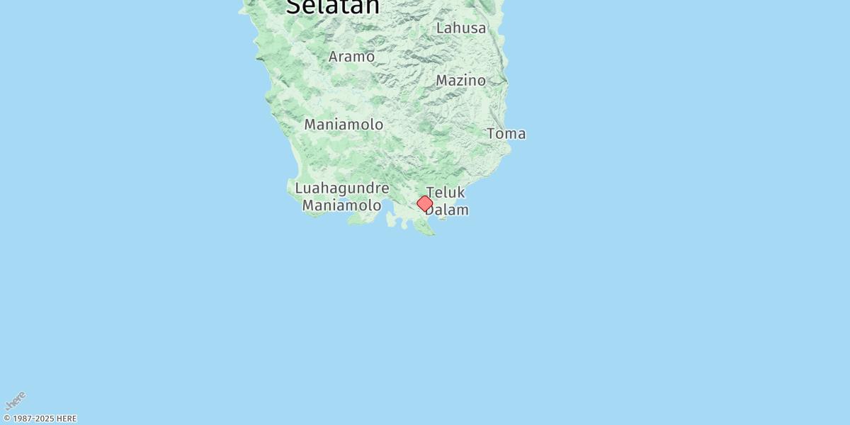Map of Teluk Dalam