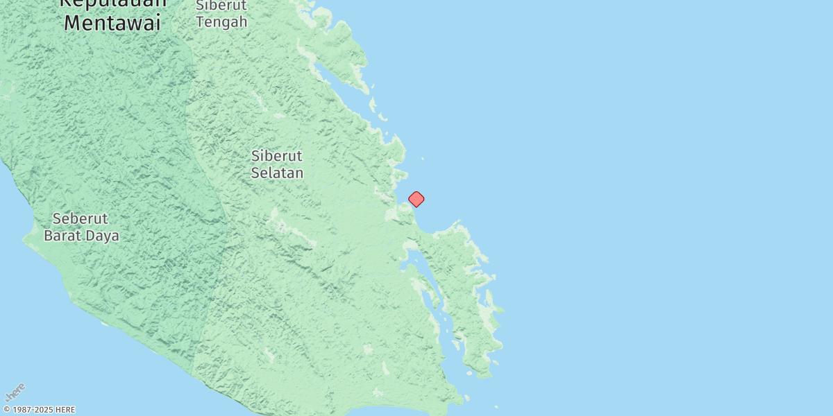 Map of Teluk Siberut