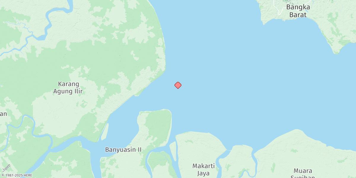Map of Sungai Palembang (Outer Bar)