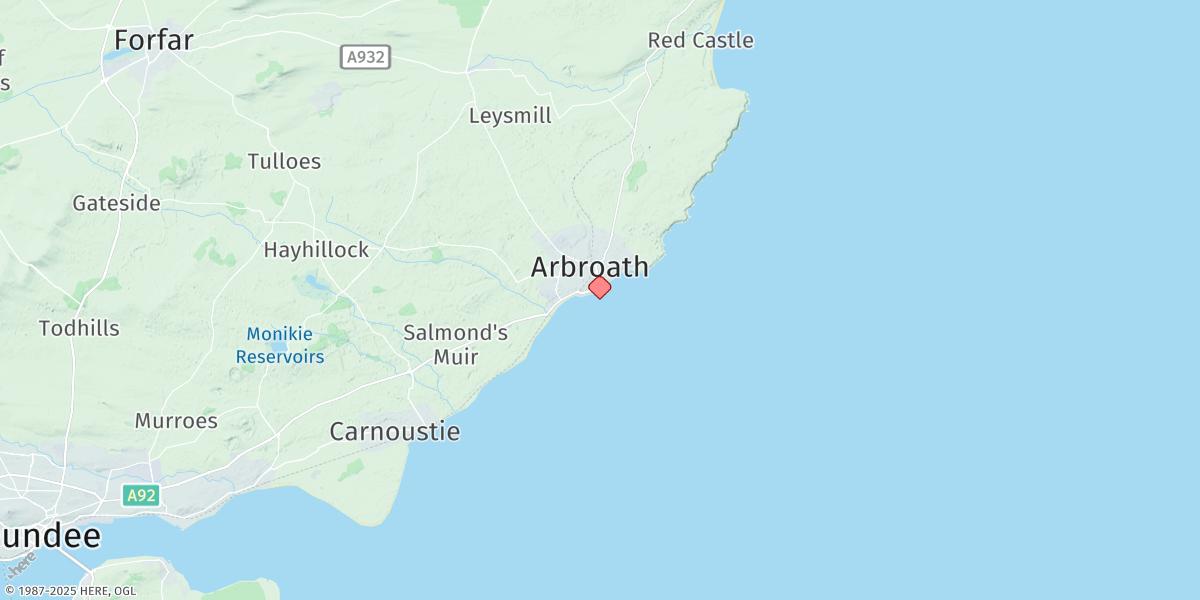 Map of Arbroath