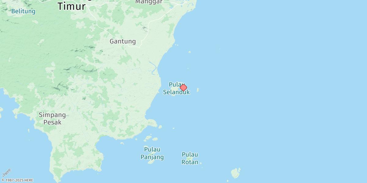 Map of Pulau Selandu (Near)
