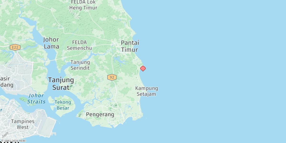 Map of Tanjung Penawar