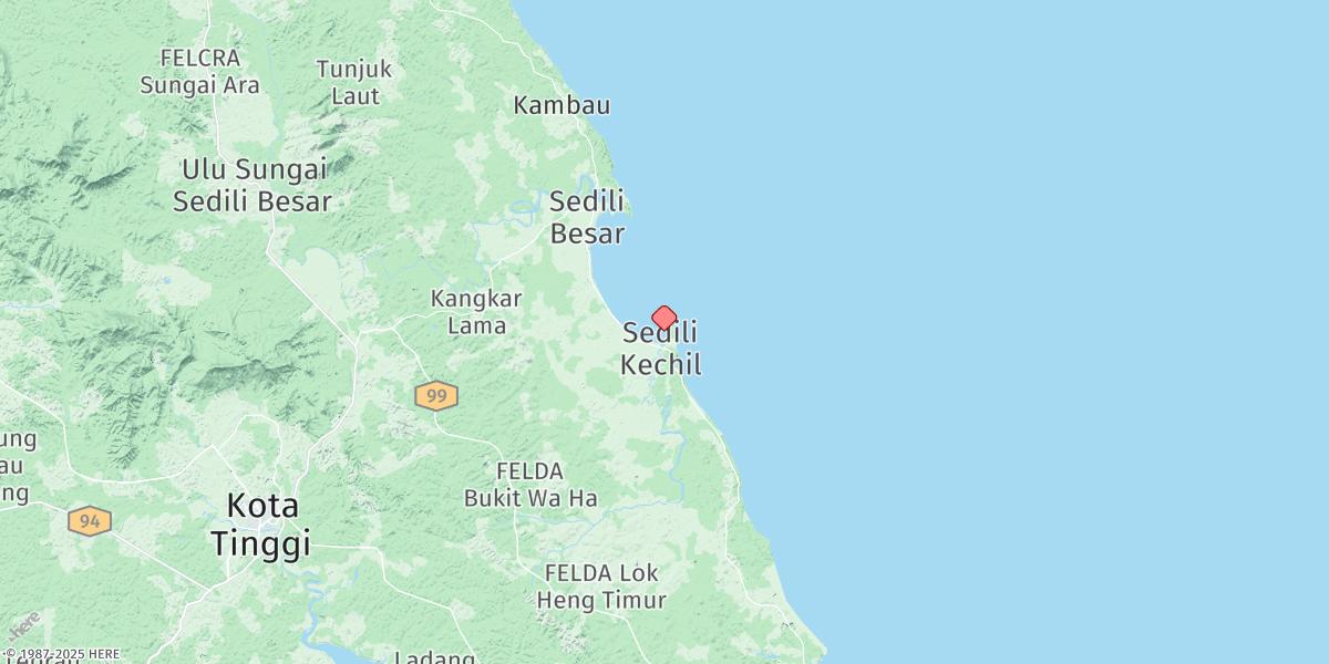 Map of Tanjung Sedili Kechii